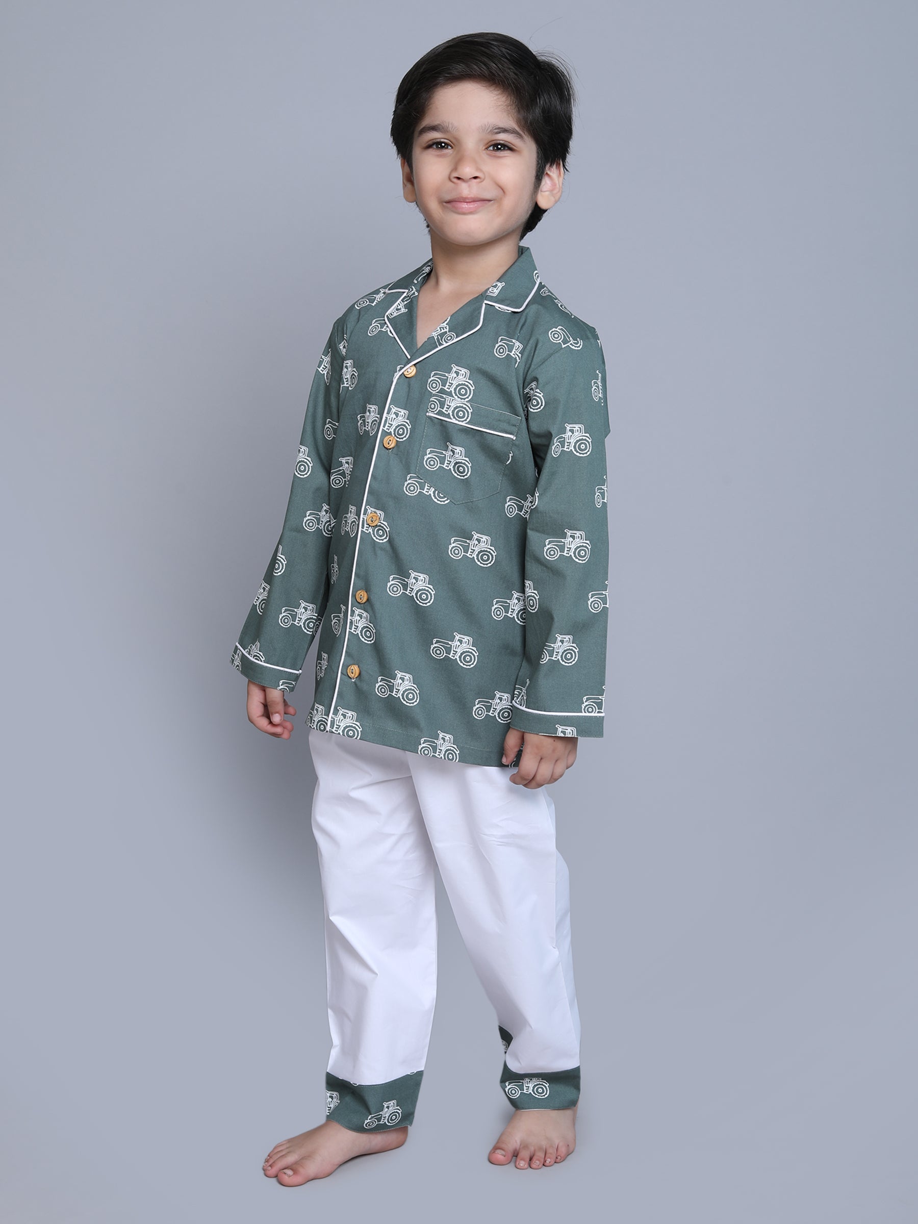 Cotton Bicycle Print PJ Set