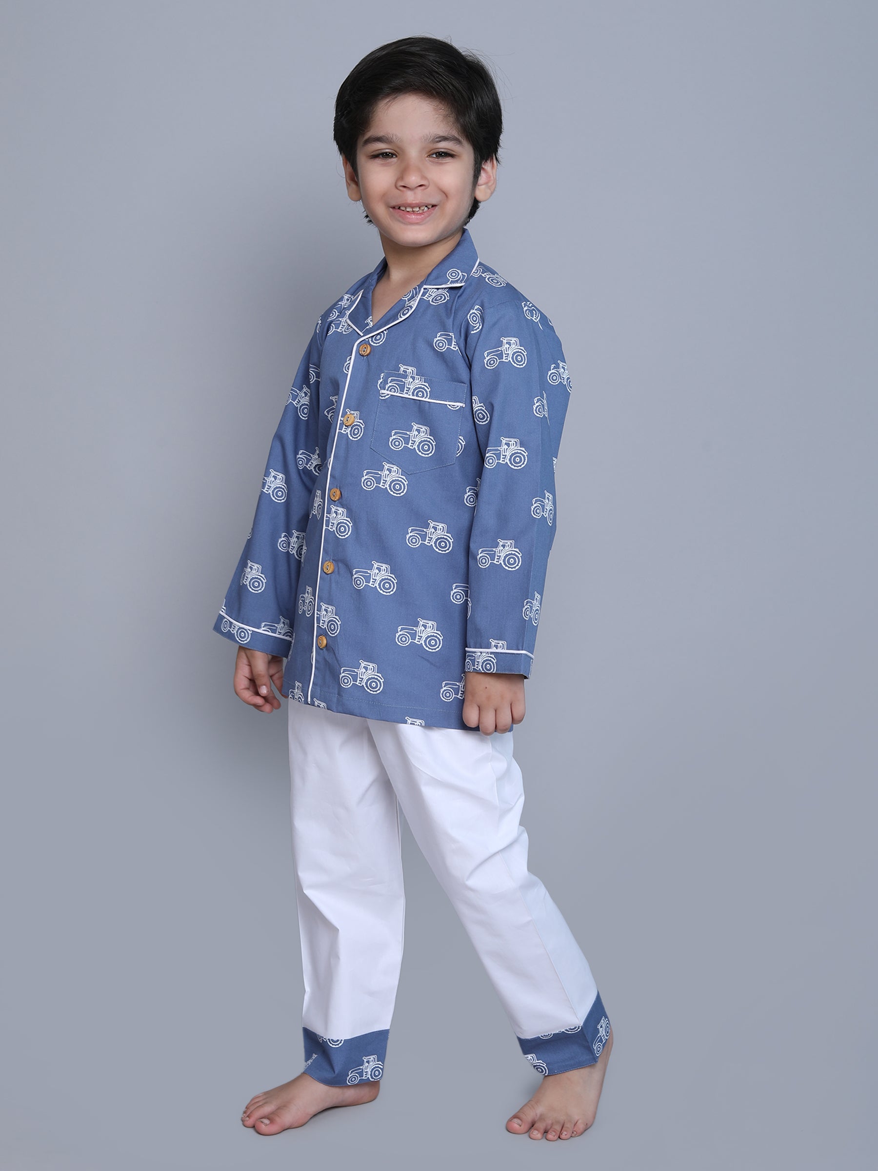 Cotton Bicycle Print PJ Set