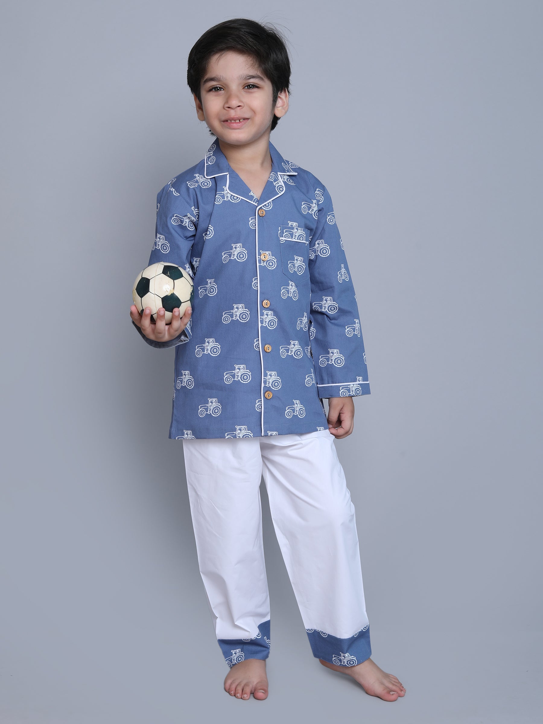 Cotton Bicycle Print PJ Set