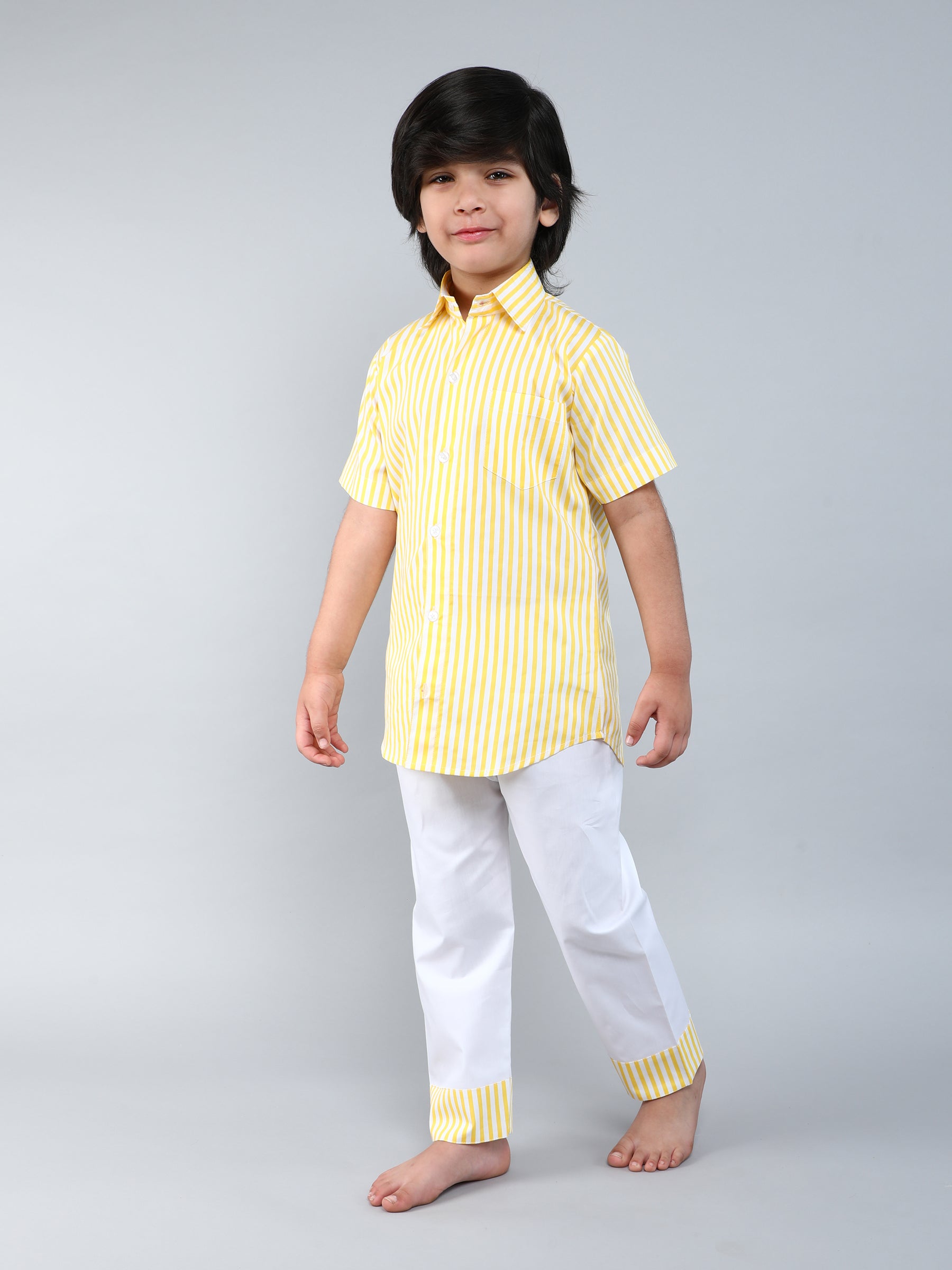 Cotton Striped Print PJ set