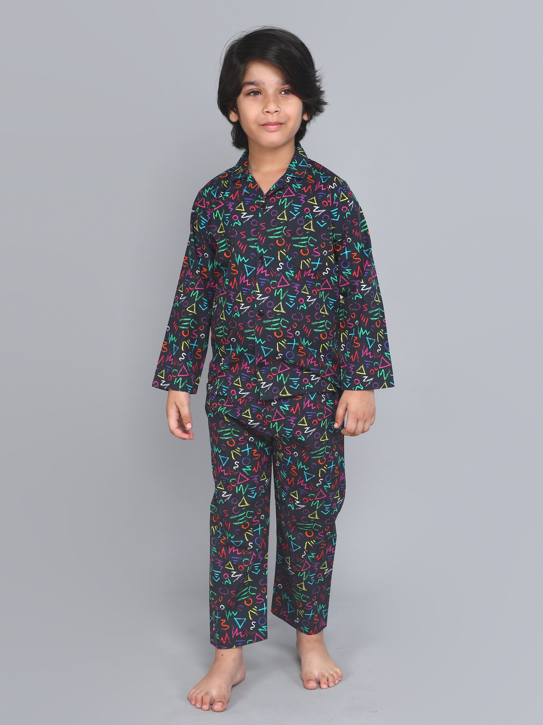 Black Scribble Pop PJ Set