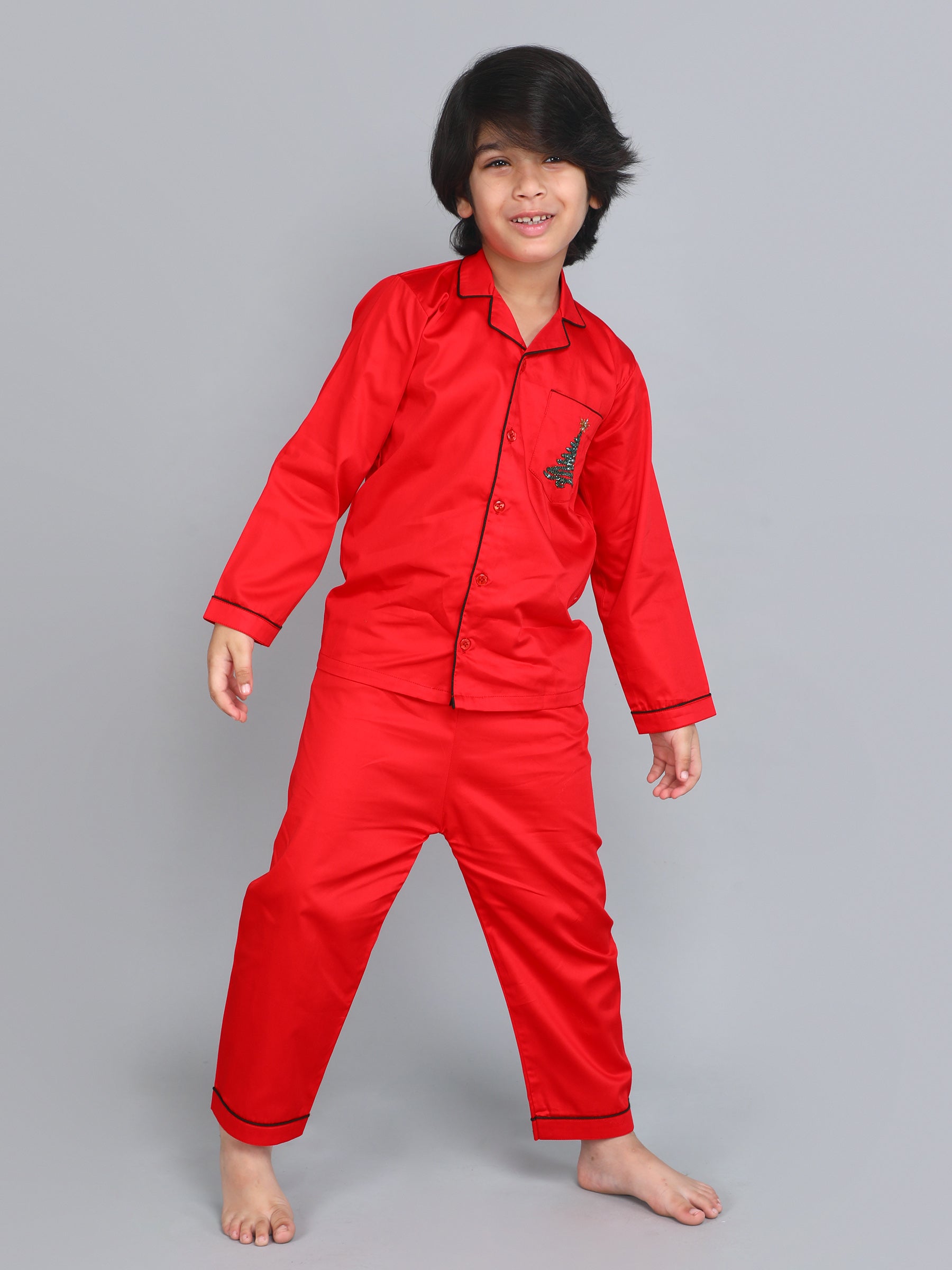 Red Christmas Twinkle Tree PJ Set