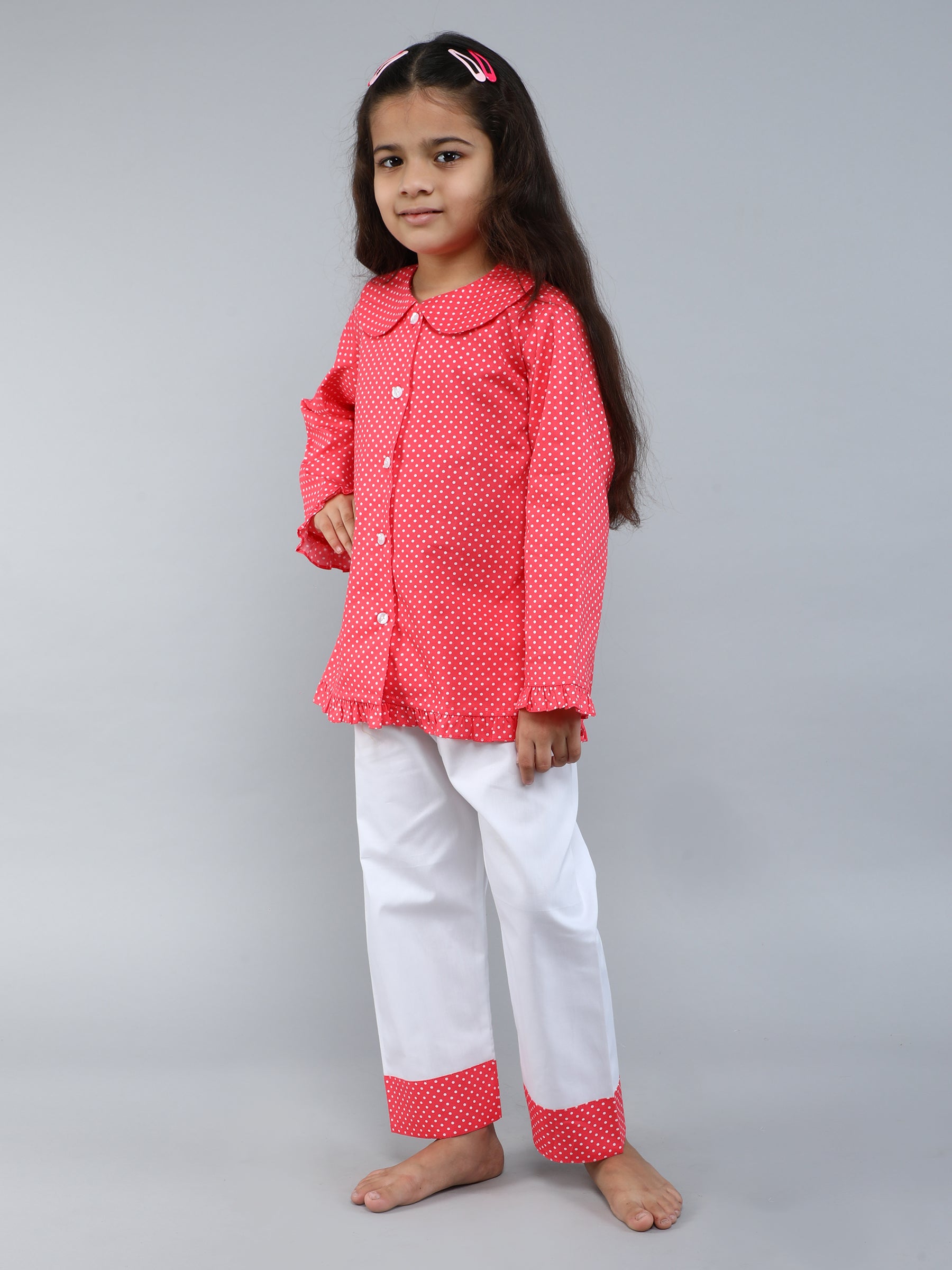 Cotton Polka dot Print PJ set