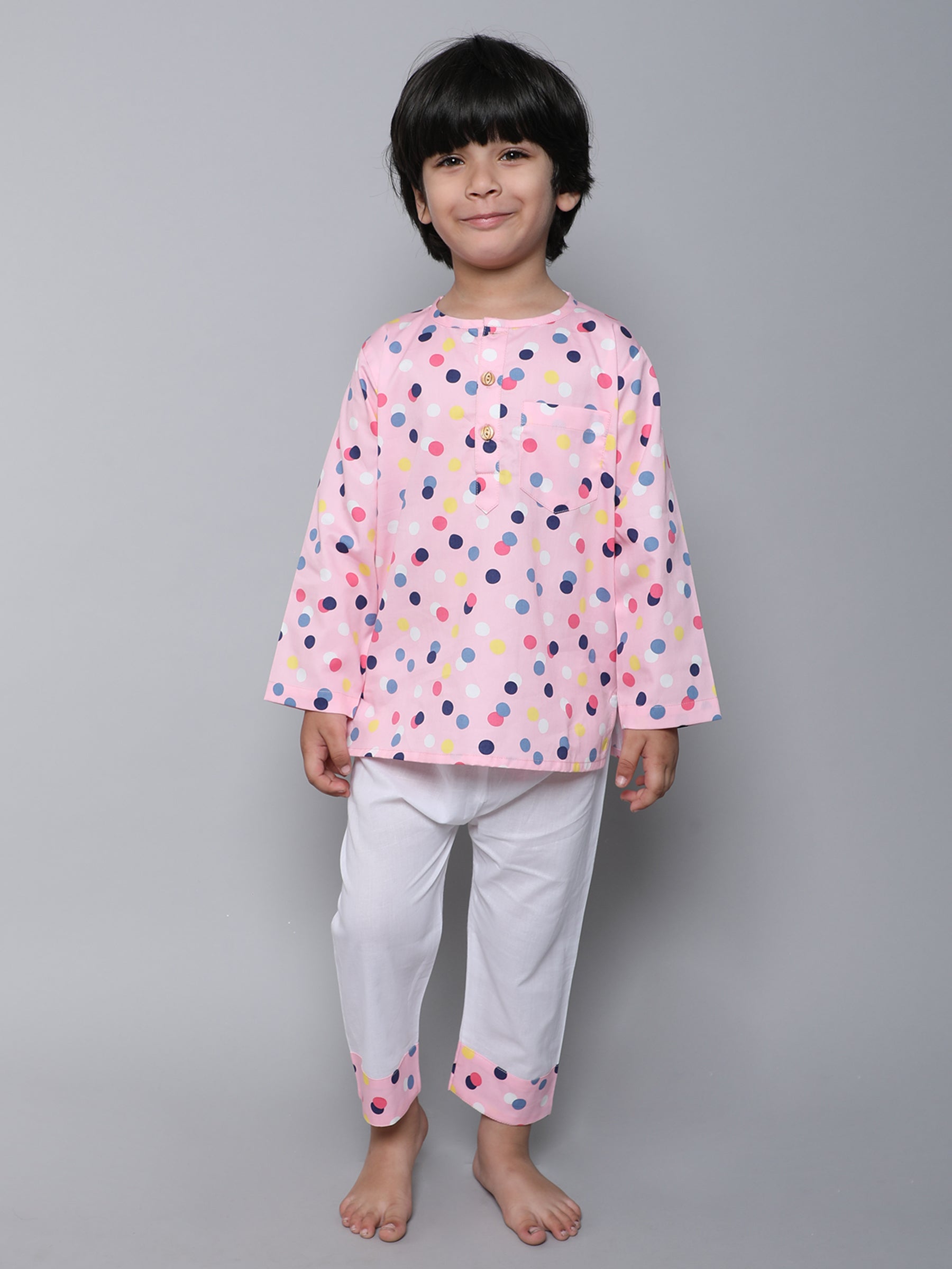 Polka Dot PJ set ( pink )