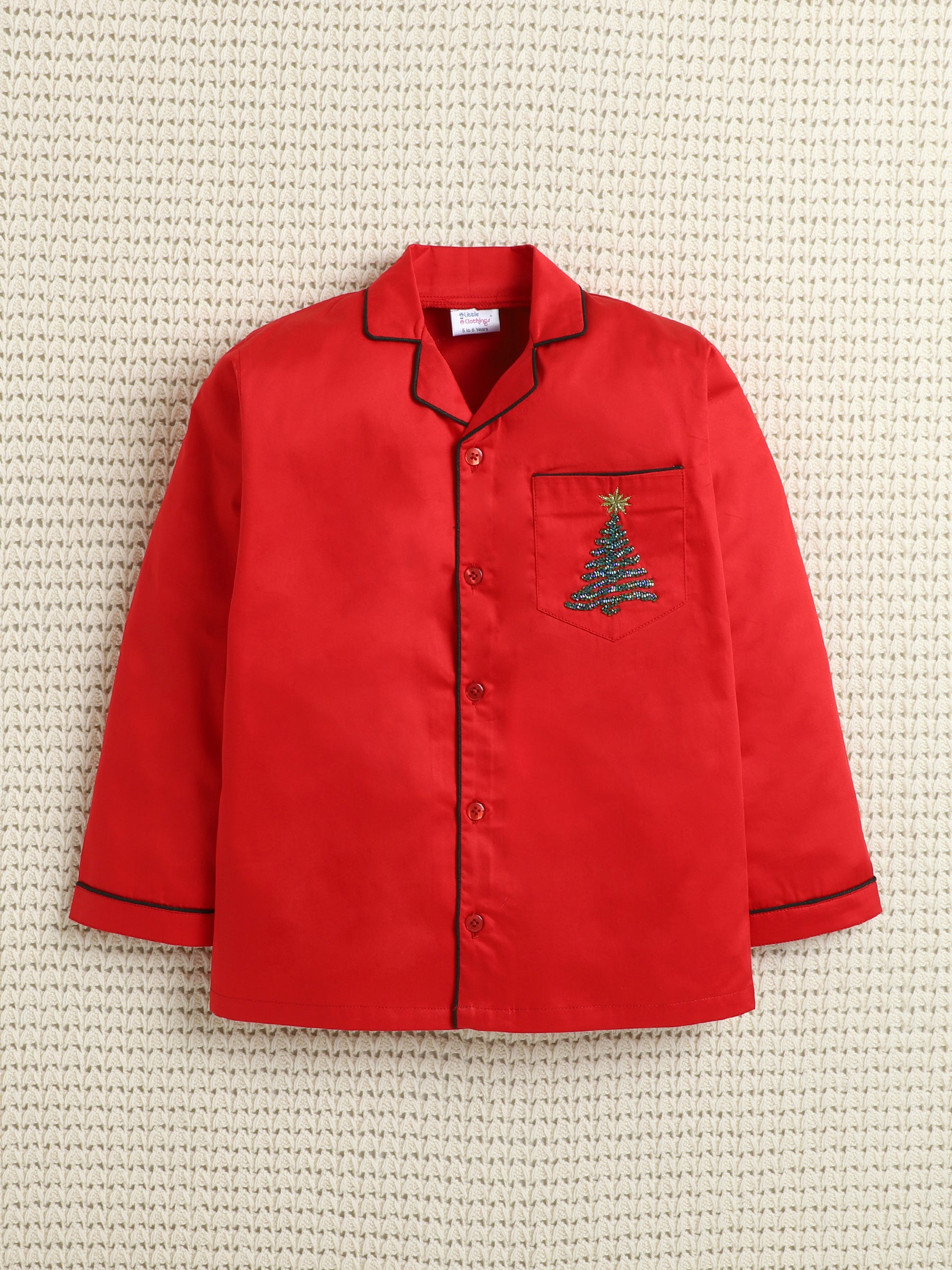 Red Christmas Twinkle Tree PJ Set