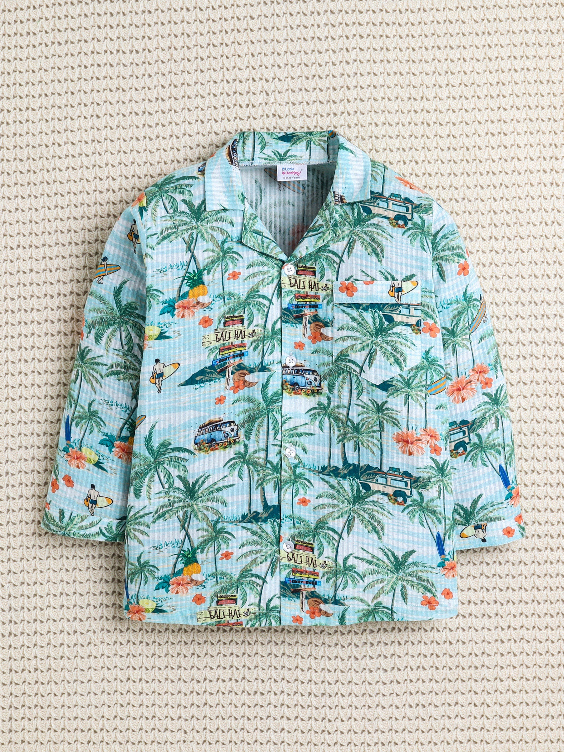 Sunny Island Escape Crinkled PJ Set