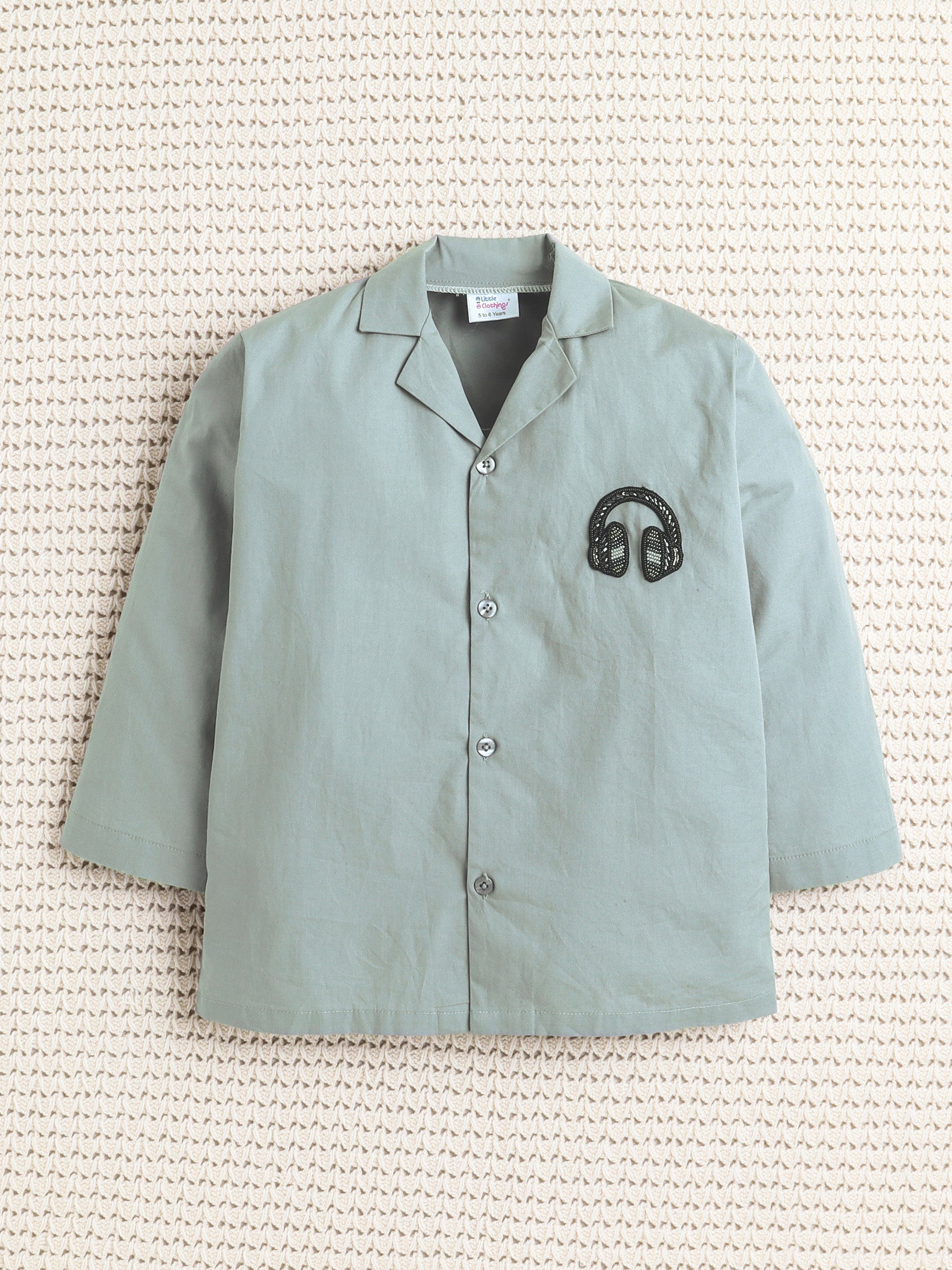 Grey Chillwave Headphones Patch Co-ord Set