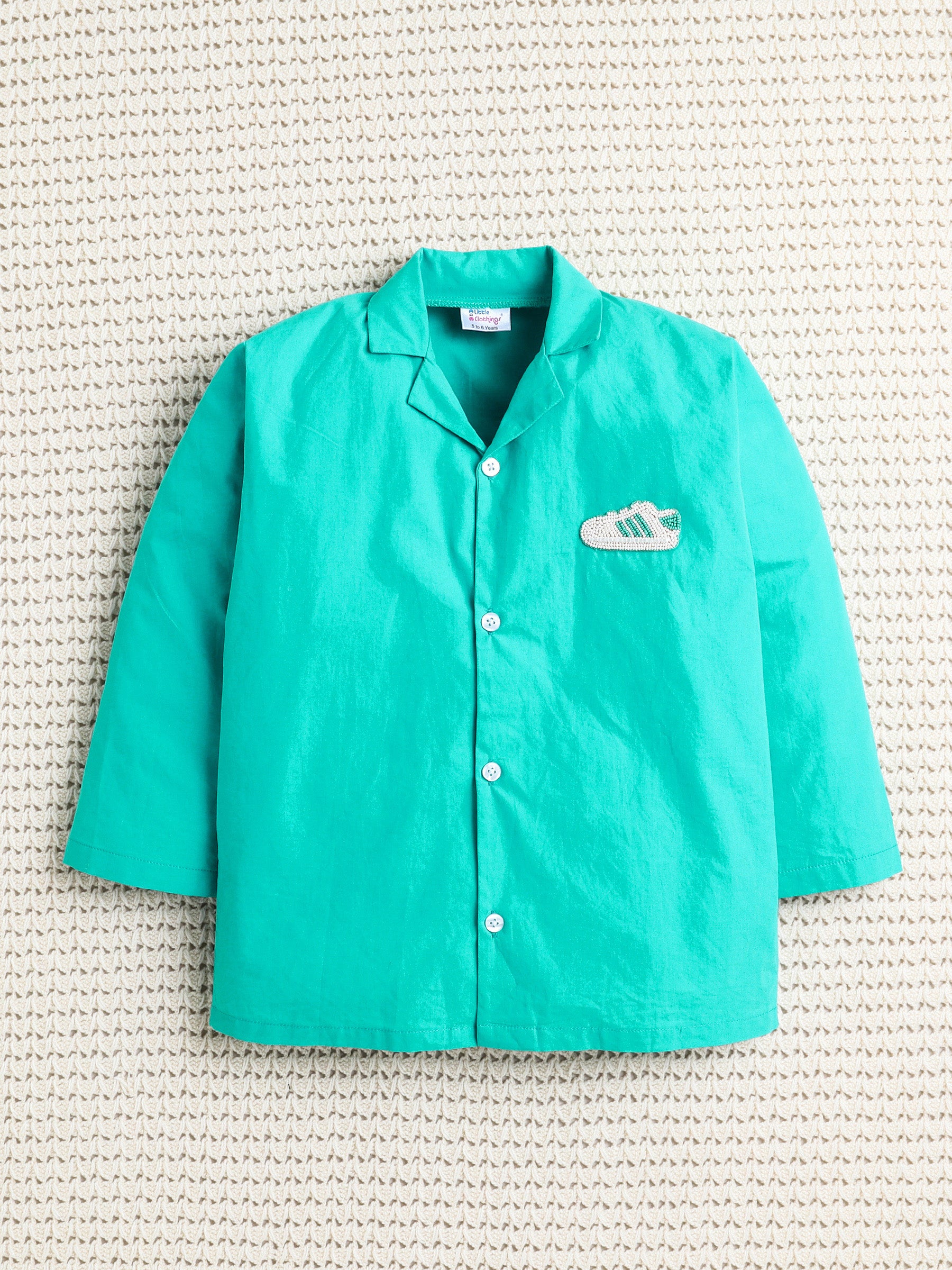 Sea Green Sporty Sneaker Patch Co-ord Set