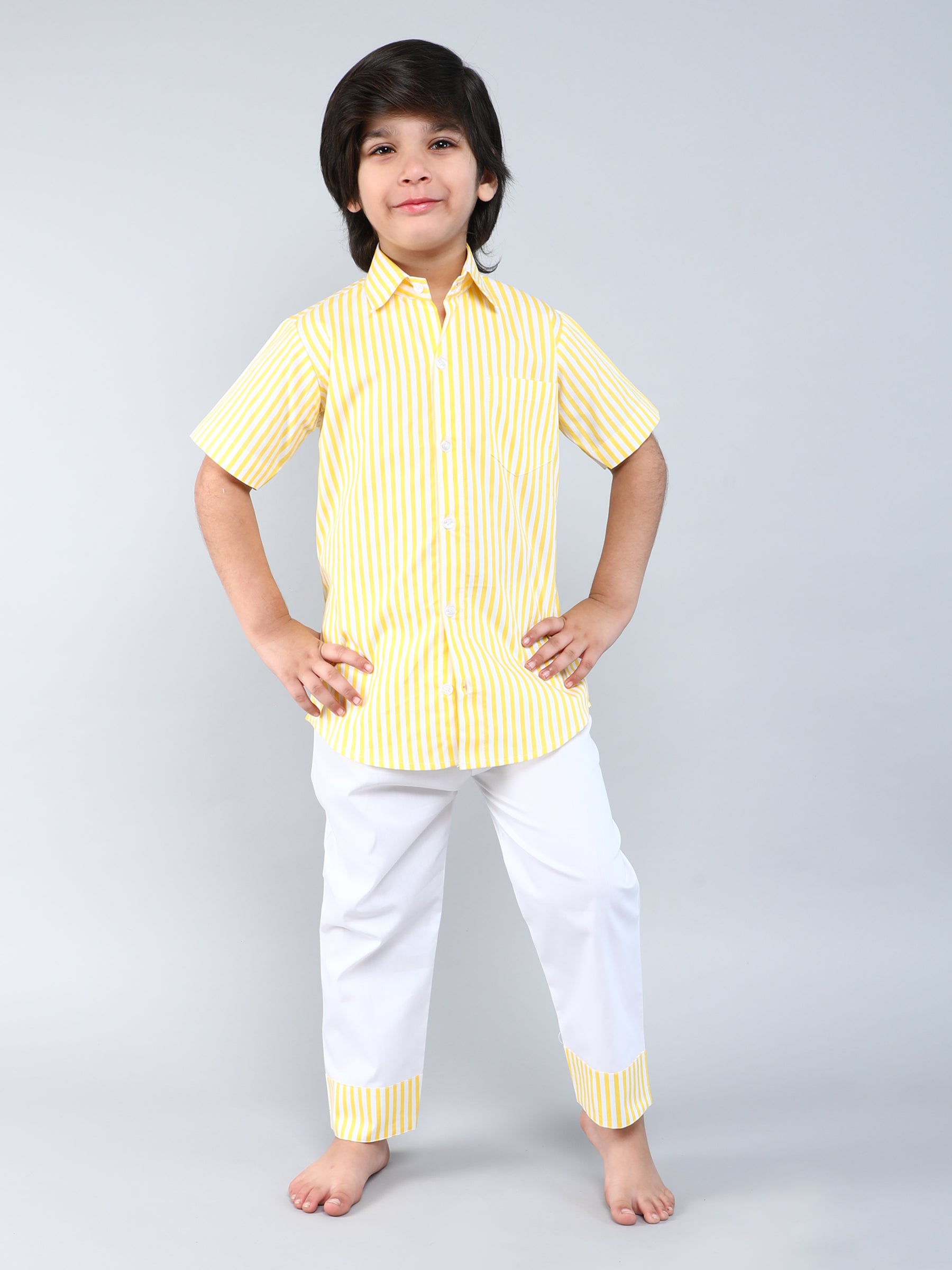 Cotton Striped Print PJ set