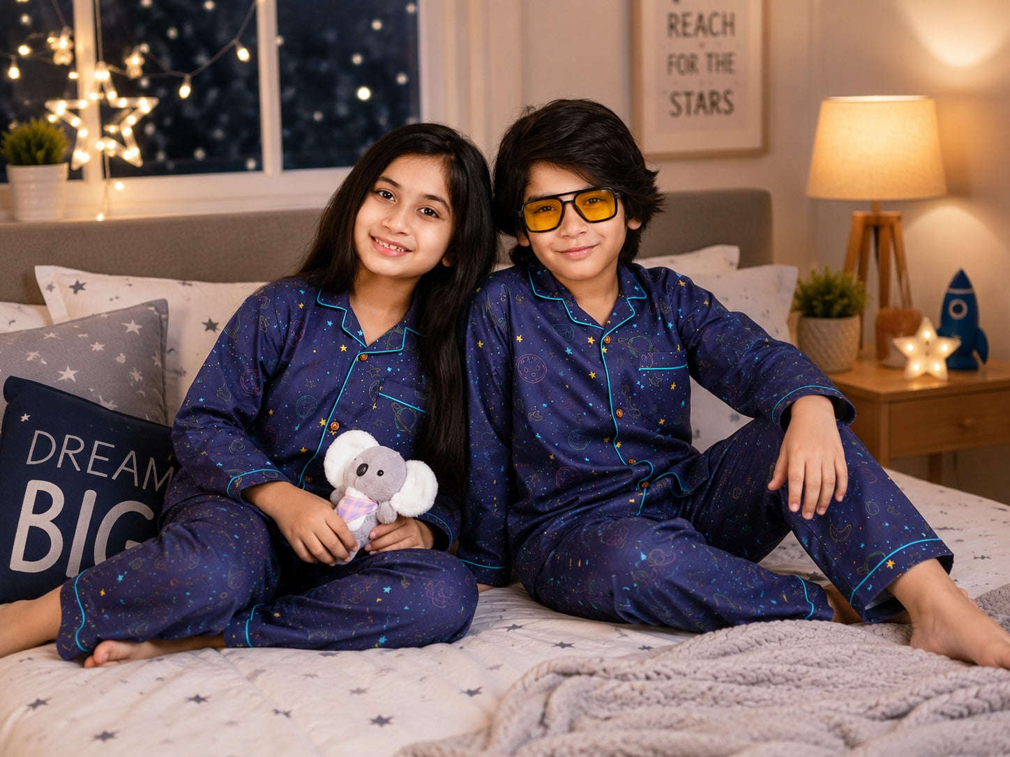 Navy Blue Midnight Galaxy PJ Set