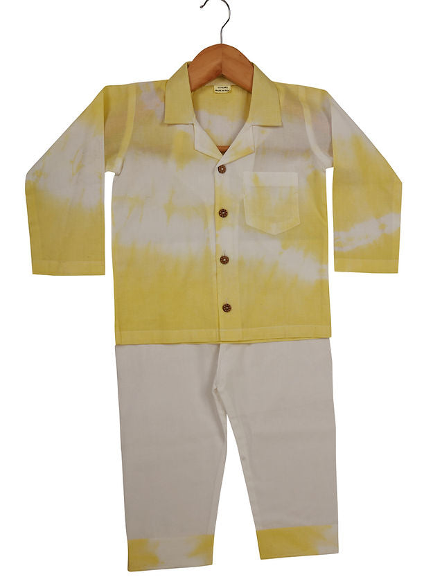 Yellow Tie & Dye PJ Set