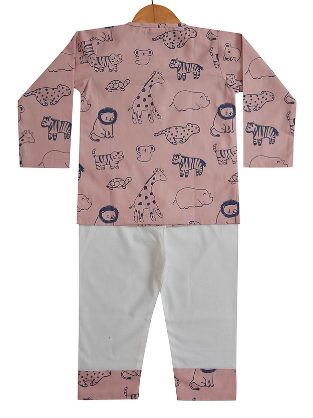 The Animal Kingdom PJ Set (Pink)