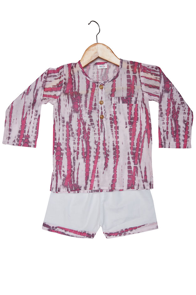 Pink Tie & Dye Print Set