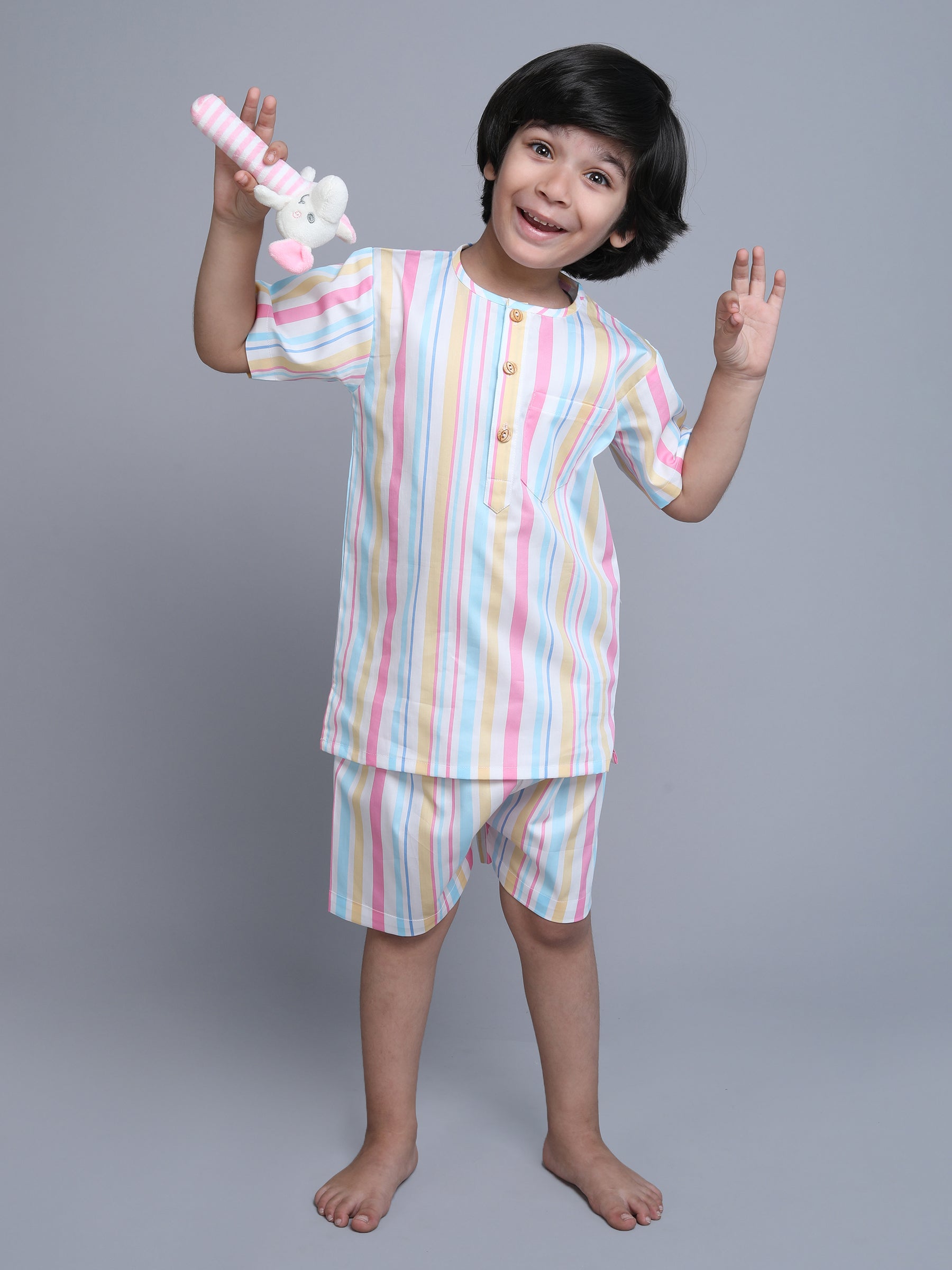 Cotton Strap Print Co-ord Set