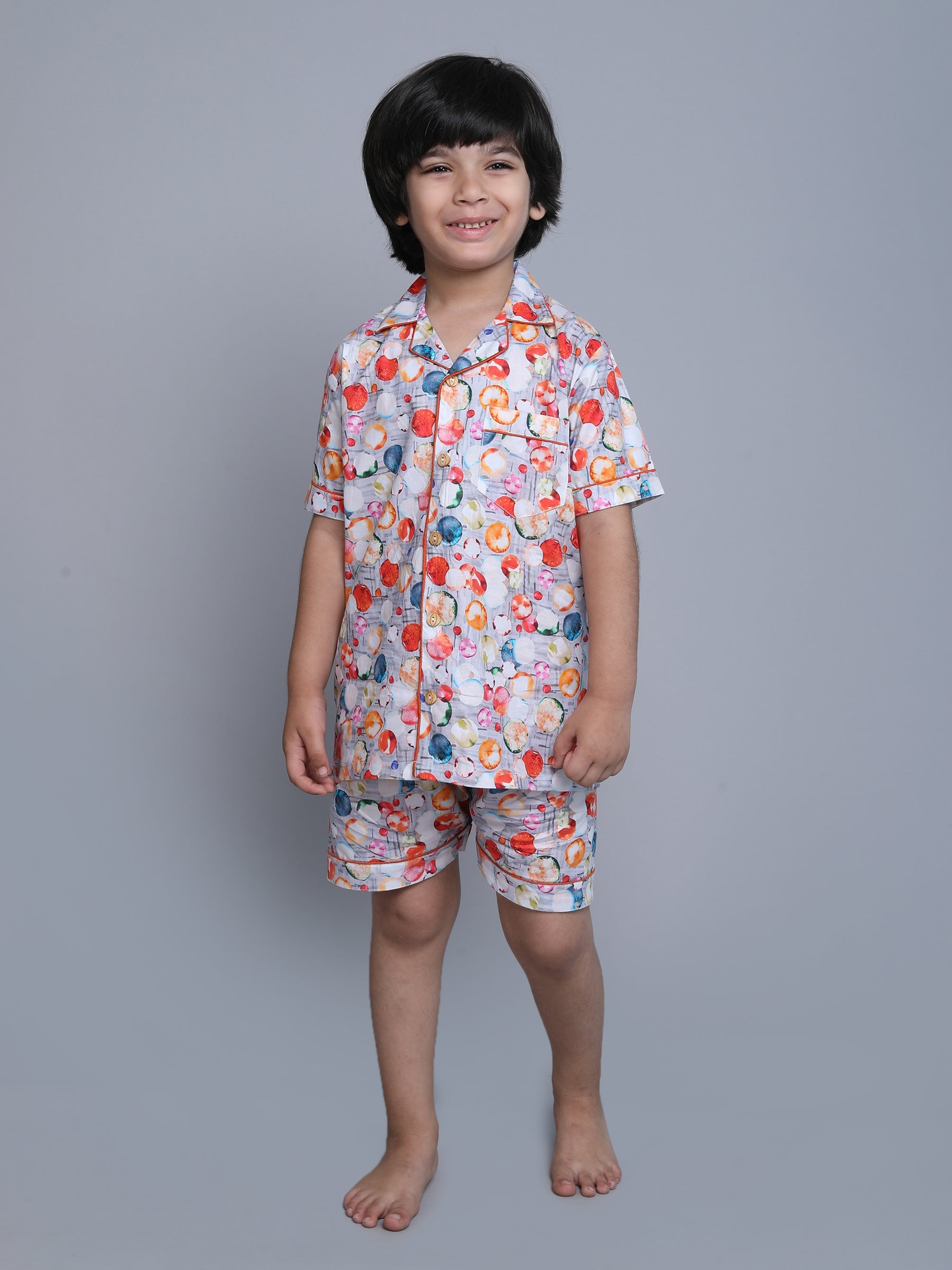 Cotton Polka Dots Print Co-ord Set - Multicolor