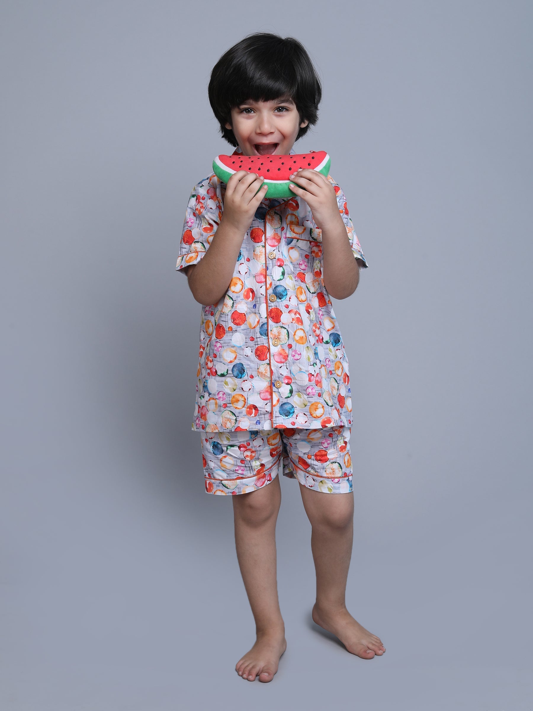 Cotton Polka Dots Print Co-ord Set - Multicolor