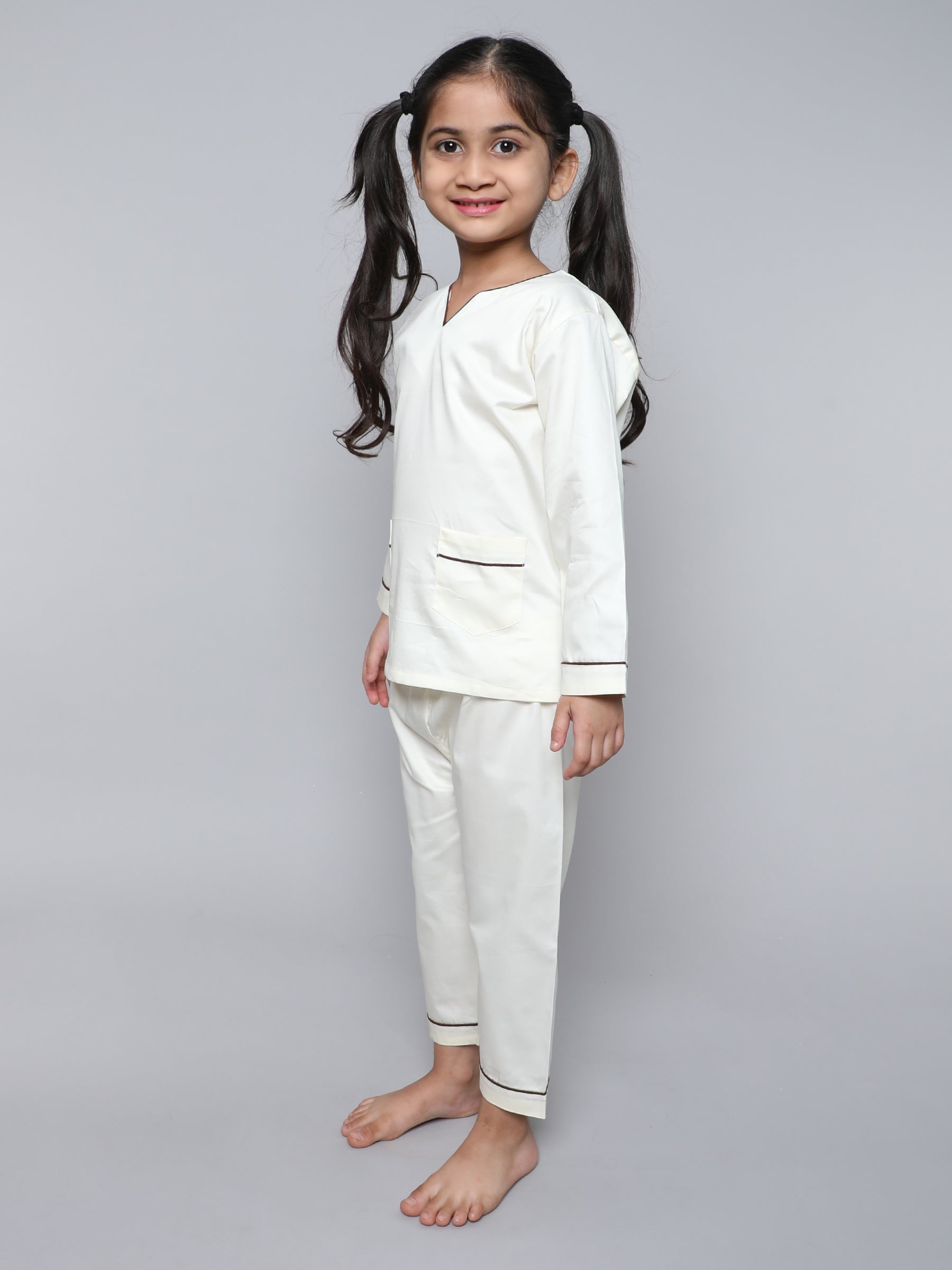 100% Cotton Silk V Neck Co-ord Set