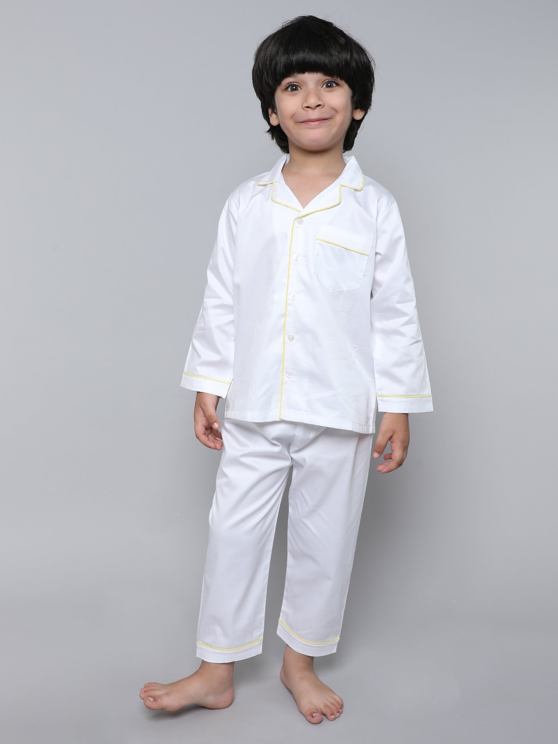 100% Cotton Silk Collar Neck Co-ord Set