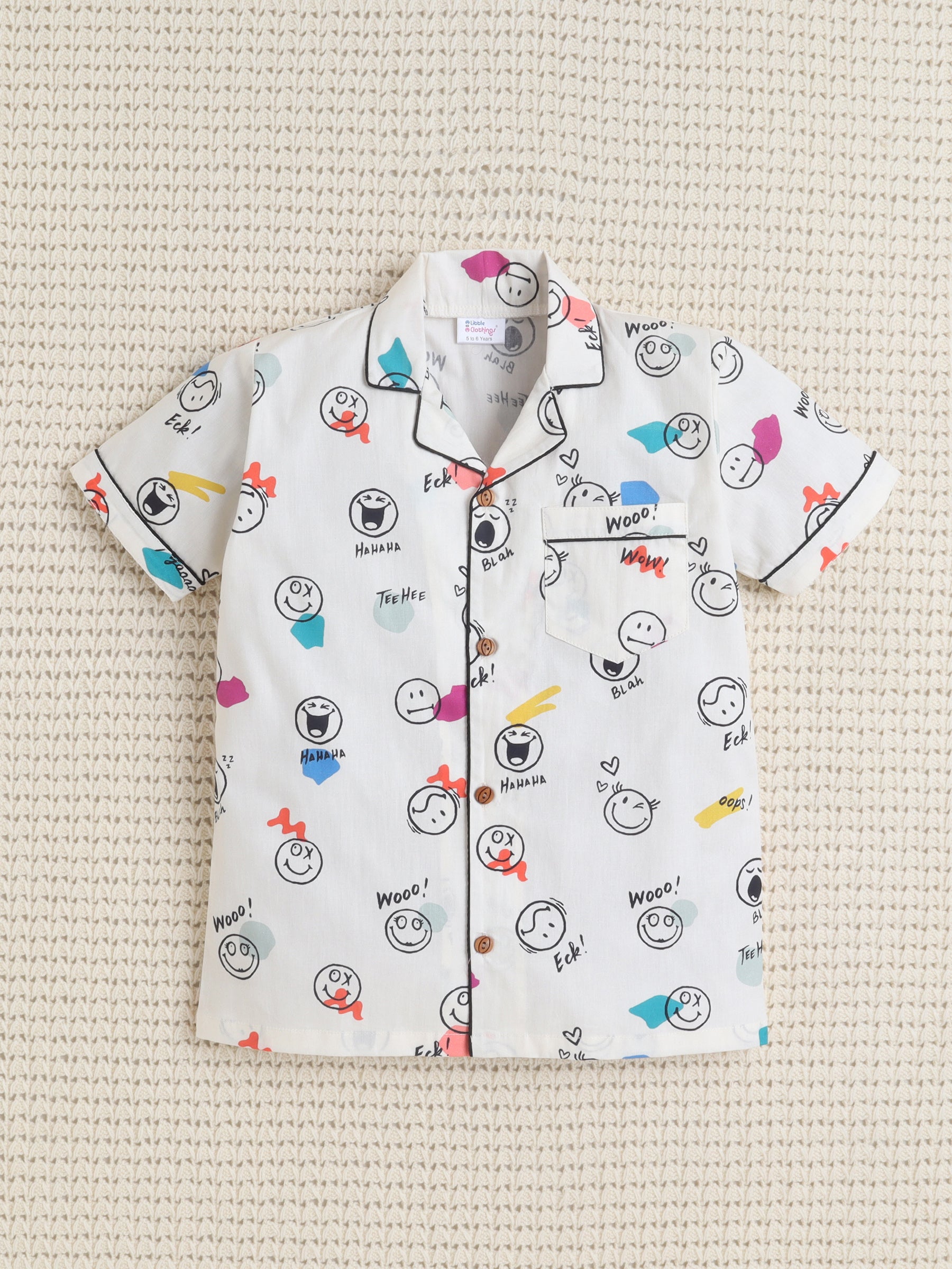 Off White Silly Smiles Co-ord Set