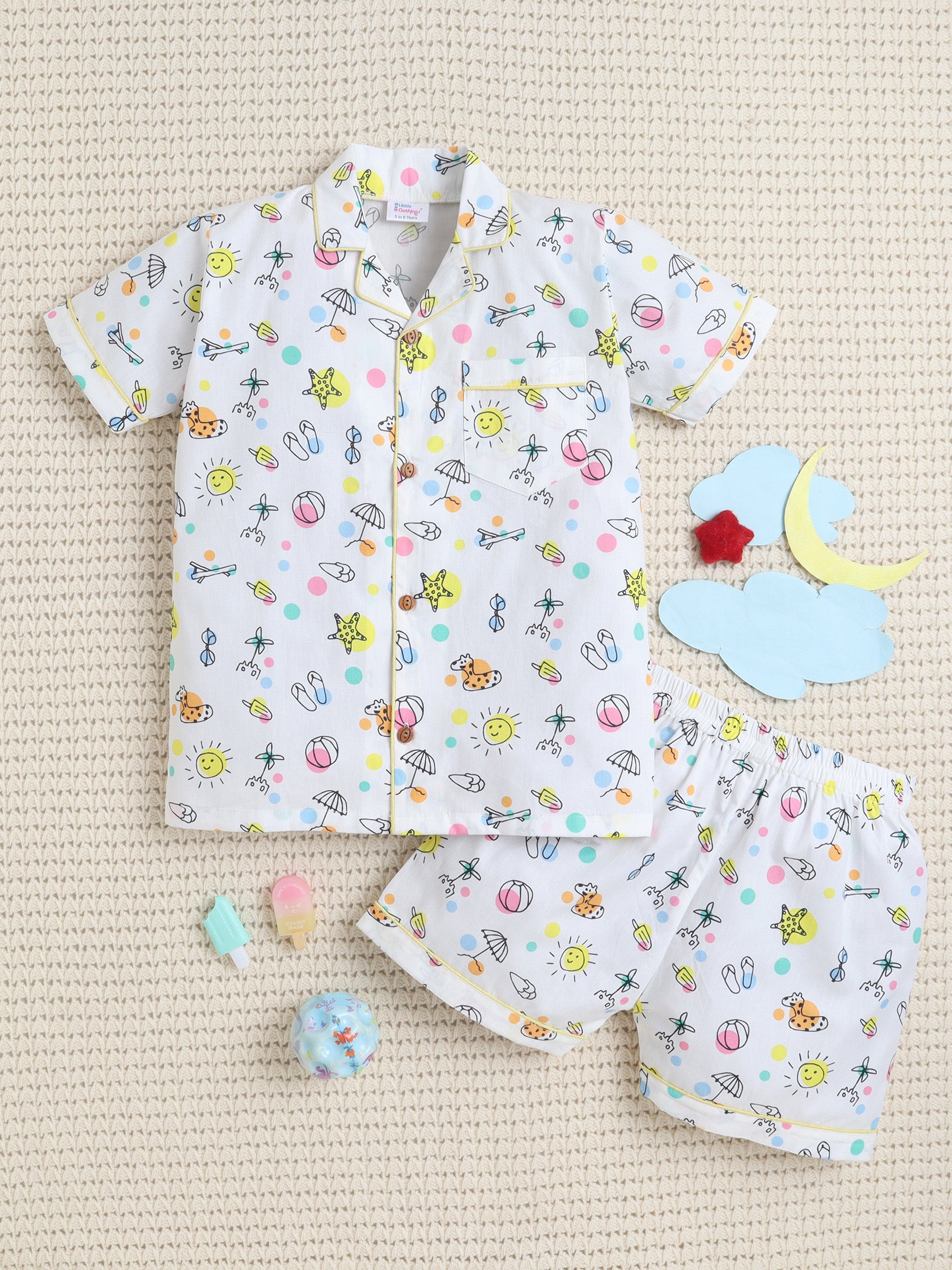 White Beach Club Co-ord Set