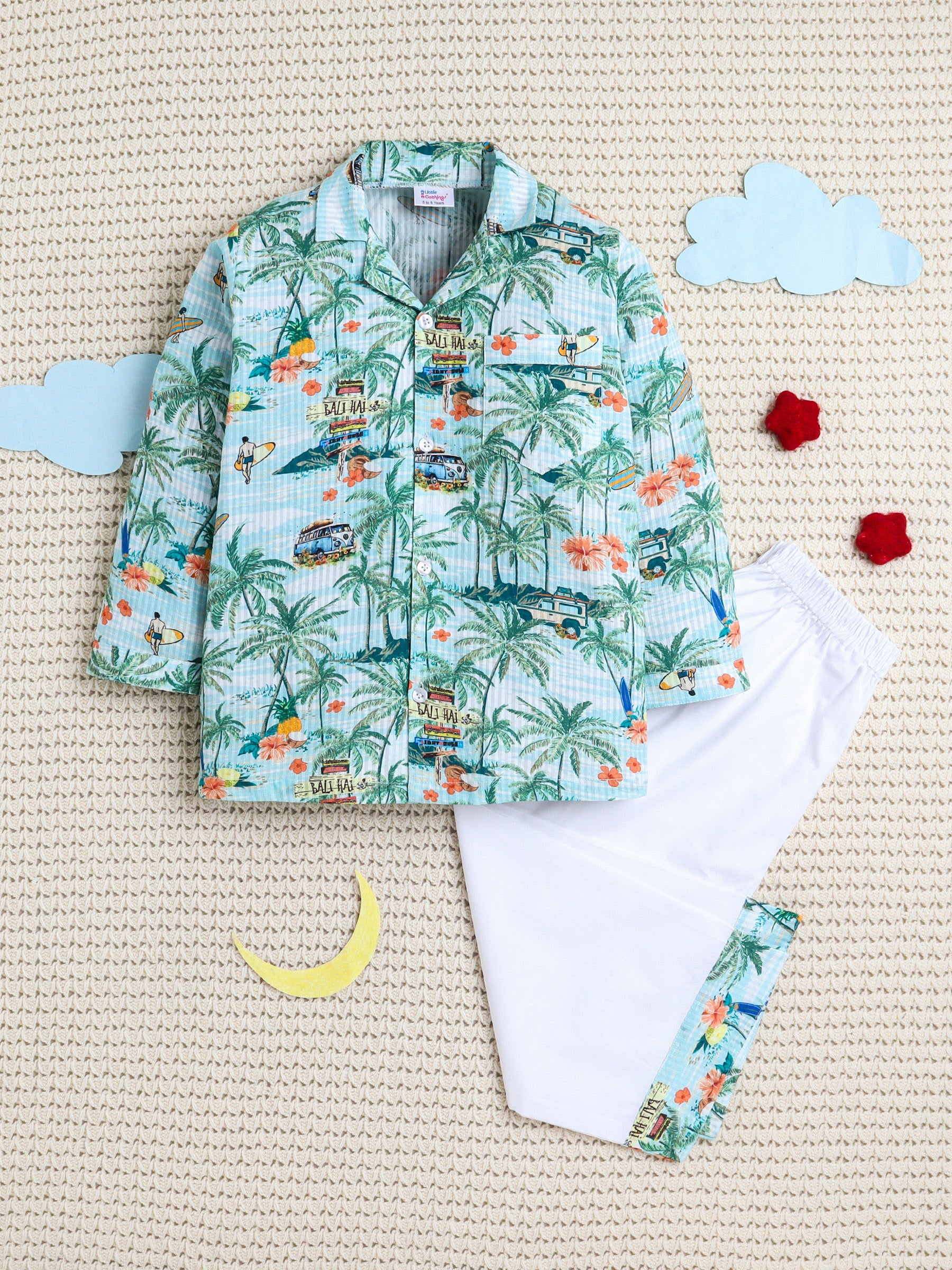 Sunny Island Escape Crinkled PJ Set