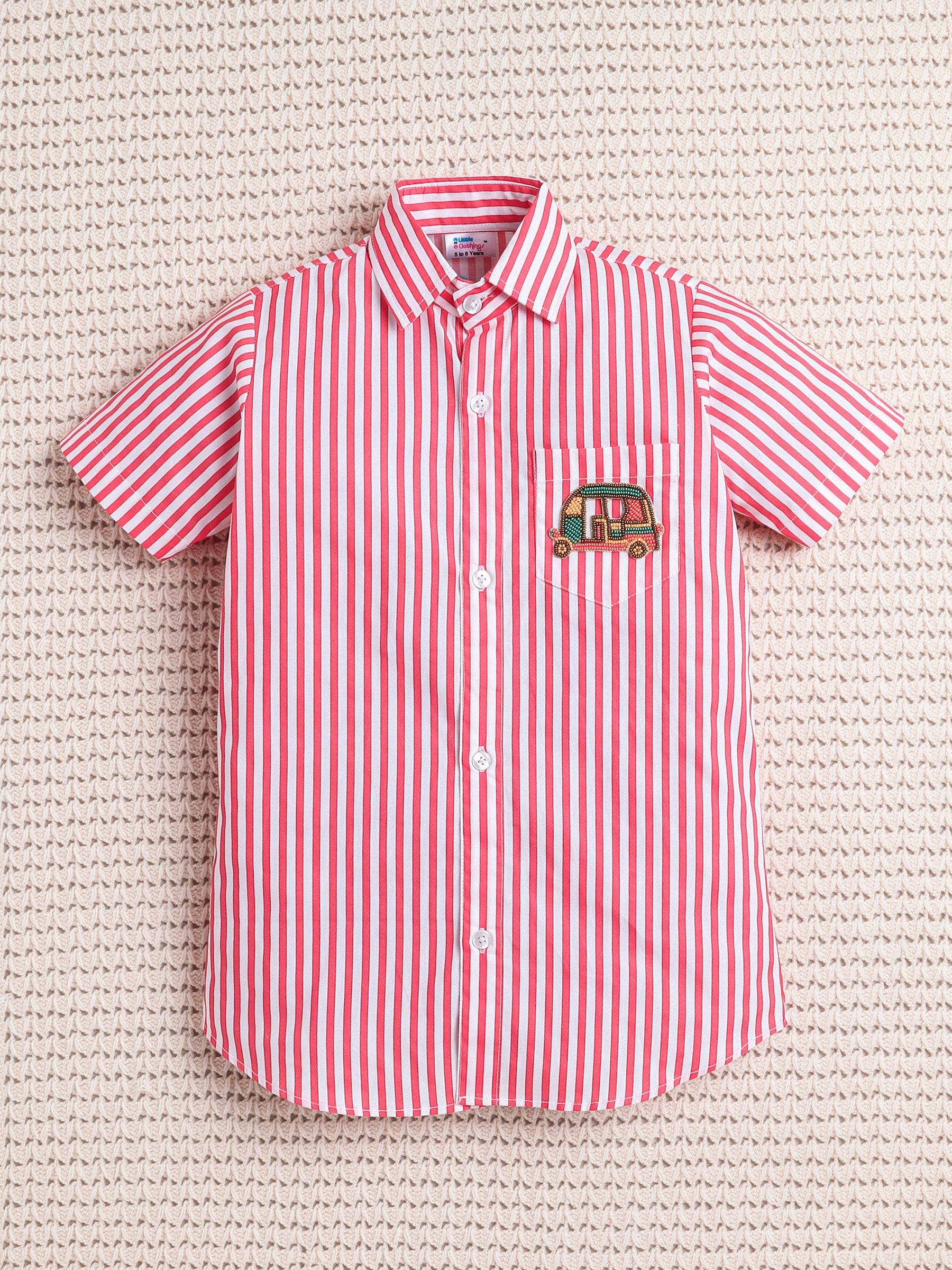 Red Candy Stripes Auto Patch PJ Set