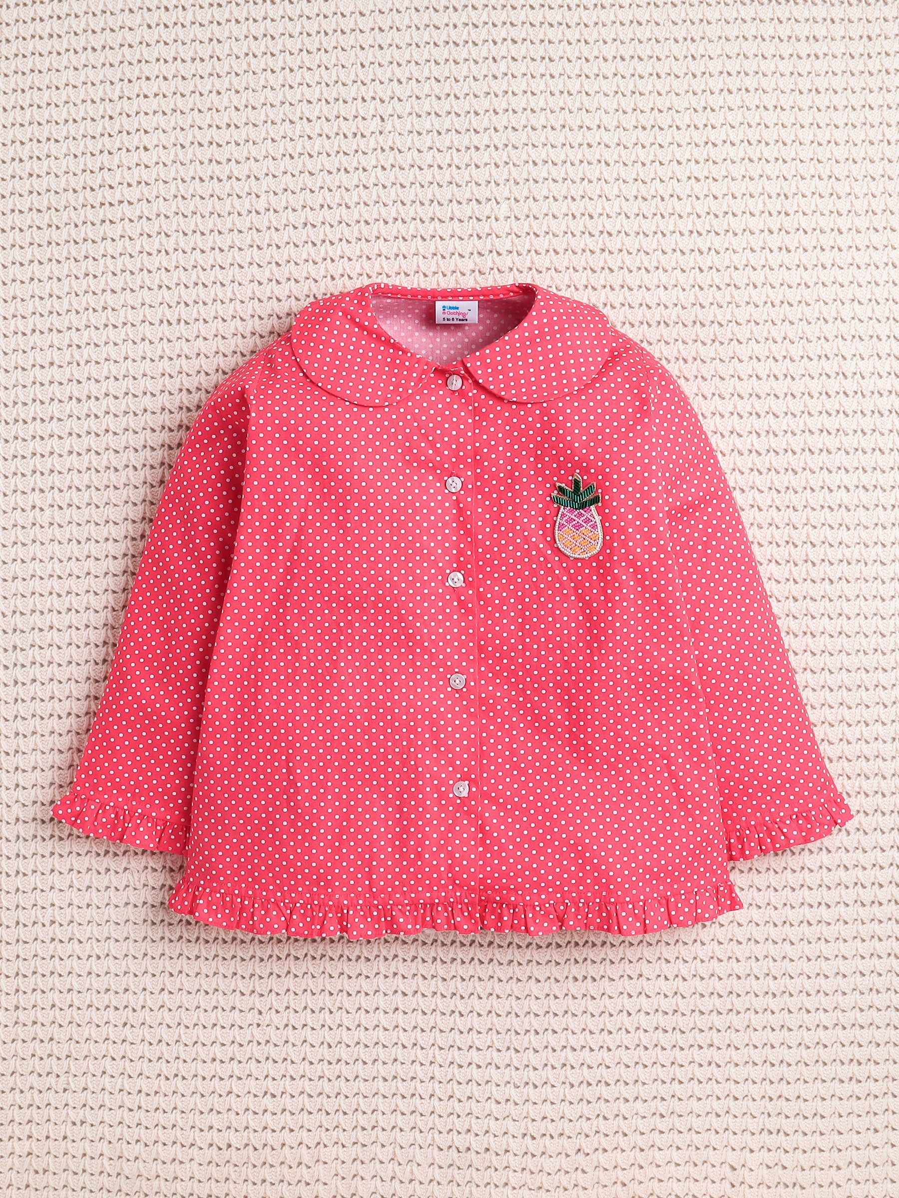 Red Polka Dots Pineapple Patch PJ Set