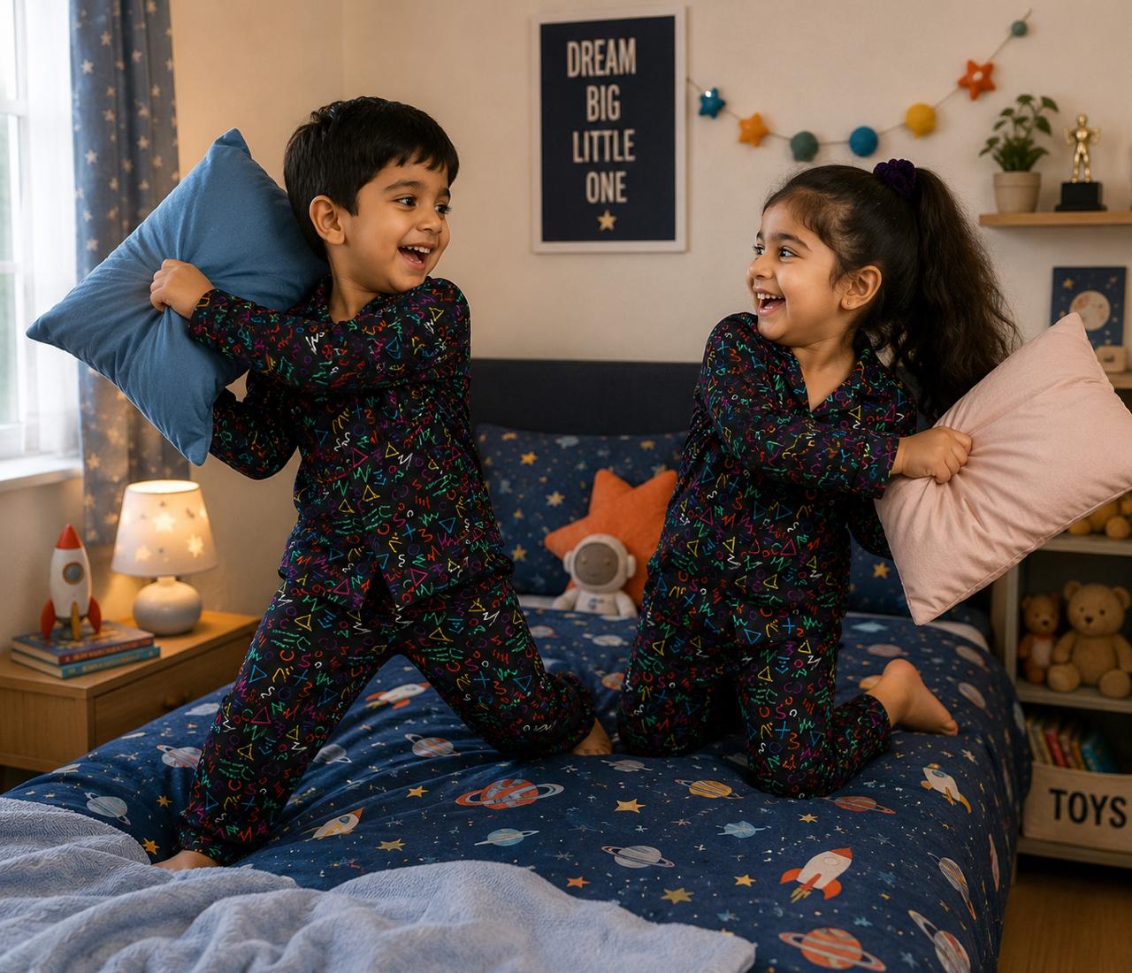 Black Scribble Pop PJ Set